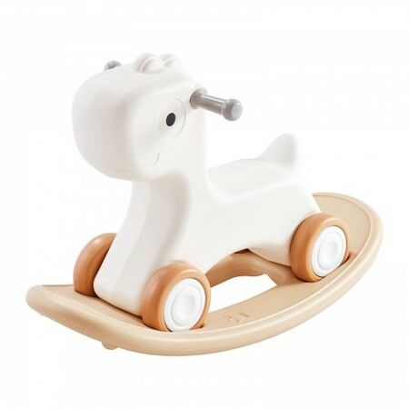 3 in 1 Rocking Horse for Toddlers 1-3 Years Baby Rocking Horse with Detachable Balance Board and 4 Smooth Wheels Support up to 80 lbs HDPE Material