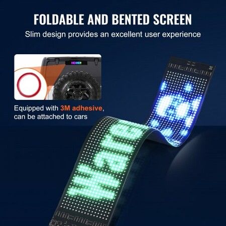 Programmable LED Sign P6 Full Color LED Scrolling Panel DIY Custom Text Animation Pattern Display Board Bluetooth APP Control Message Shop Sign