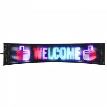 Programmable LED Sign P6 Full Color LED Scrolling Panel DIY Custom Text Animation Pattern Display Board Bluetooth APP Control Message Shop Sign