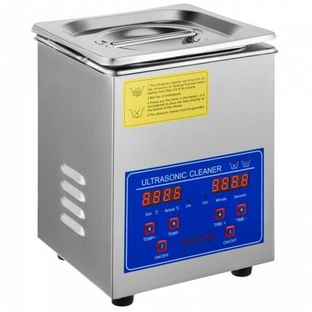 Ultrasonic Cleaner 2L Jewelry Cleaning with Digital Timer Ultrasonic Cleaning Machine for Jewellery Rings Watches Eyeglasses Dentures Coins Metal Parts