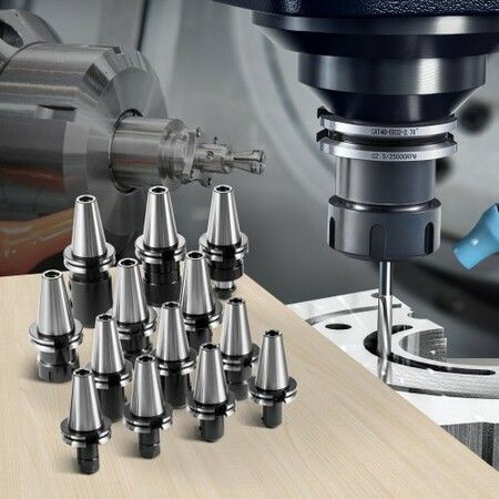 CAT40 Collet Holder ER 16/32 Collet Set 35 PCs SLN FMB ER16/32 APU Tool Holders Spring Steel Collet Chucks with 10 Pull Studs and 3 Wrenches for Milling Machine Drill Presses Boring Machine