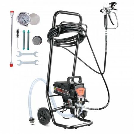 Stand Airless Paint Sprayer 950W 3000PSI High Efficiency Electric Airless Sprayer With Cart Fine And Even Painting Effect Paint Sprayers for Home Interior and Exterior Furniture and Fences