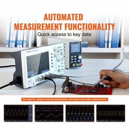 Digital Oscilloscope 1GS/S Sampling Rate 100MHZ Bandwidth Portable Oscilloscope with 4 Channels Color Screen 30 Automatic Measurement Functions for Electronic Circuit Testing DIY