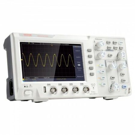 Digital Oscilloscope 1GS/S Sampling Rate 100MHZ Bandwidth Portable Oscilloscope with 4 Channels Color Screen 30 Automatic Measurement Functions for Electronic Circuit Testing DIY