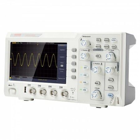 Digital Oscilloscope 1GS/S Sampling Rate 100MHZ Bandwidth Portable Oscilloscope with 4 Channels Color Screen 30 Automatic Measurement Functions for Electronic Circuit Testing DIY