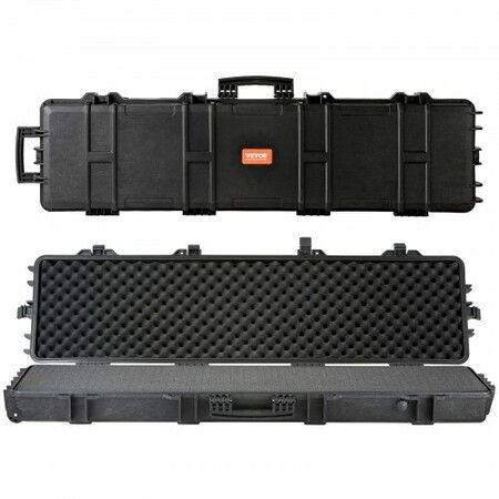 Rifle Case Rifle Hard Case with 3 Layers Fully-protective Foams 50 inch lockable Hard Gun Case with Wheels IP67 Waterproof & Crushproof for Two Rifles or Shotguns Airsoft Gun