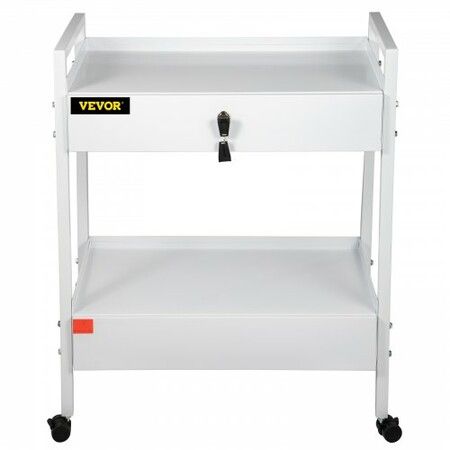 Trolley Cart Dental Lab Trolley Steel Mobile Rolling Serving Cart 2 Tiers