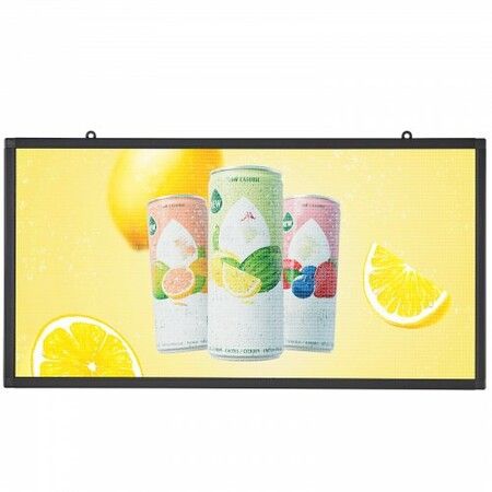 Programmable LED Sign P5 Full Color LED Scrolling Panel DIY Custom Text Animation Pattern Display Board WIFI USB Control Message Shop Sign for Store Business Party Bar Advertising 67x35cm