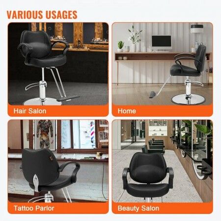 Salon Chair Barber Chair for Hair Stylist Styling Chair with Heavy Duty Hydraulic Pump 360° Swivel Hair Salon Chair with Footrest for Beauty Spa Shampoo Max Load Weight 330 lbs Black