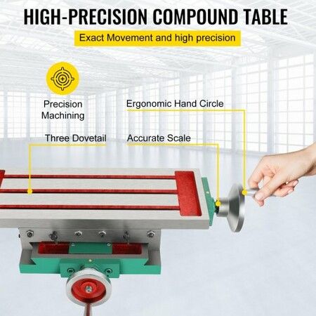 Compound Milling Machine Worktable 450x170mm 2 Axis Cross Slide Drill Vise