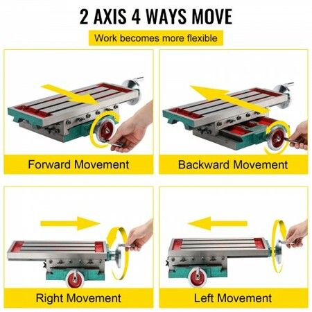 Compound Milling Machine Worktable 450x170mm 2 Axis Cross Slide Drill Vise