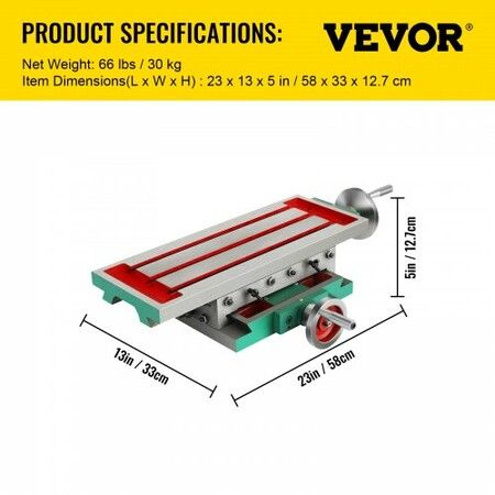 Compound Milling Machine Worktable 450x170mm 2 Axis Cross Slide Drill Vise