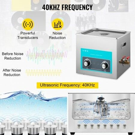 Ultrasonic Jewelry Cleaner with Heater Timer for Cleaning Eyeglass Rings Dentures Music Instruments