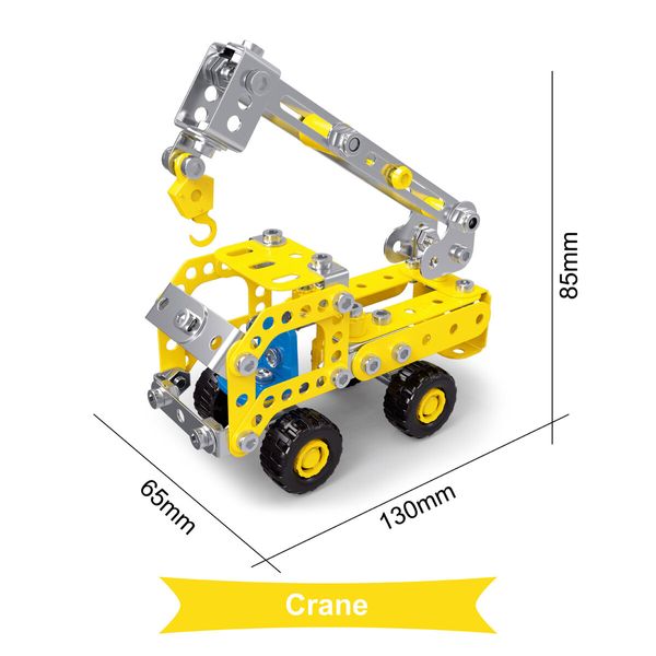 7 in 1 STEM Toy Set for Boys Learning Engineering  Metal Construction Toys  Assembly  Vehicle Model Boys Chirstmas birthday Gifts