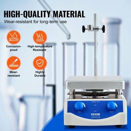 Magnetic Stirrer Hot Plate Max 716°F/380°C Hot Plate Stirrer 0-2000 RPM