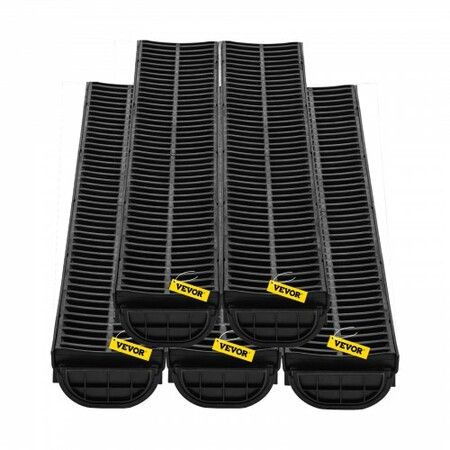 Drainage Trench Driveway Channel Drain Kit Plastic Grate-5.8