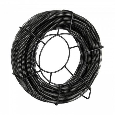 Drain Cleaning Cable 100 FT x 5/8 Inch Professional Sectional Drain Cleaner Cable with 7 Cutters for 0.8" to 3.9" Pipes Hollow Core Sewer Drain Auger Cable