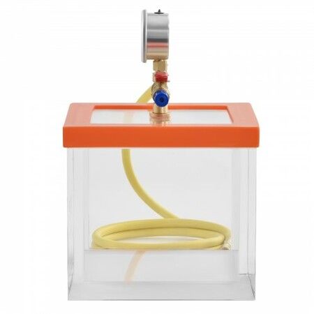 2 Gallon Vacuum Chamber Upgraded Multipurpose Acrylic Vacuum Degassing Chamber Transparent Vacuum Chamber for Resin Degassing Silica Gel Degassing