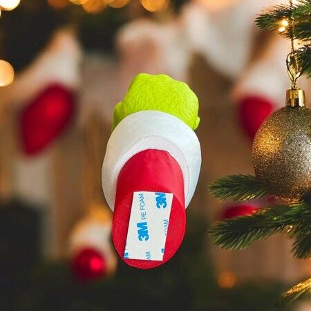 Grinch Christmas Hand 3D Atmospheric Decorative Pendant, Christmas Elf Body Decorations