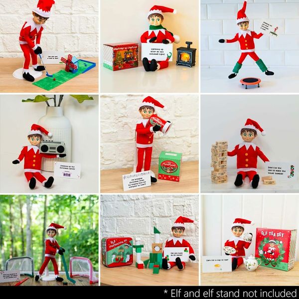 Christmas Elf Adventure, 28-Day Christmas Elf Kit, Christmas Countdown Gifts, Elf Props & Accessories, Holiday Decorations