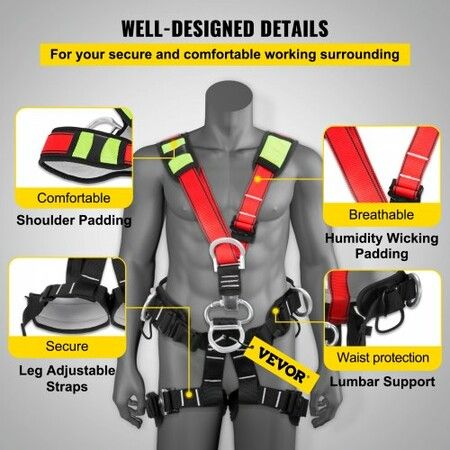 Safety Climbing Harness Rock Climbing Gear Rappelling Floor Escape Tower Climber