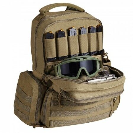 Tactical Range Backpack for 6 Pistols Gun Backpack Brown