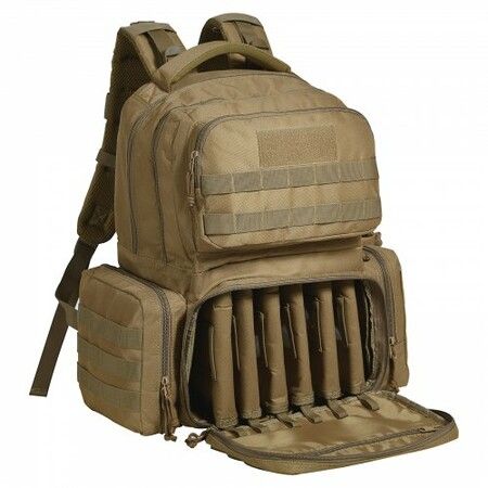 Tactical Range Backpack for 6 Pistols Gun Backpack Brown