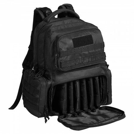 Tactical Range Backpack for 6 Pistols Gun Backpack Black