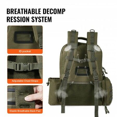 Tactical Range Backpack for 6 Pistols Gun Backpack Green