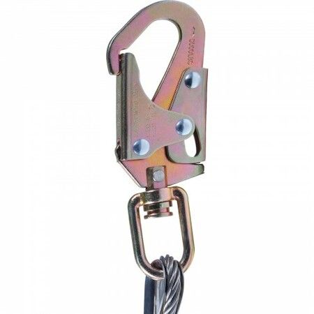 Steel Core flipline 1/2" x 8' Arborist Flipline Flip Line for Tree Climbing with Alloy Steel Snap Hook Aluminum Alloy Carabiner and Extra Tool Lanyard