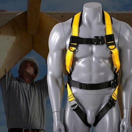 Safety Harness Full Body Harness with Padding & Quick Connect Buckles (S)