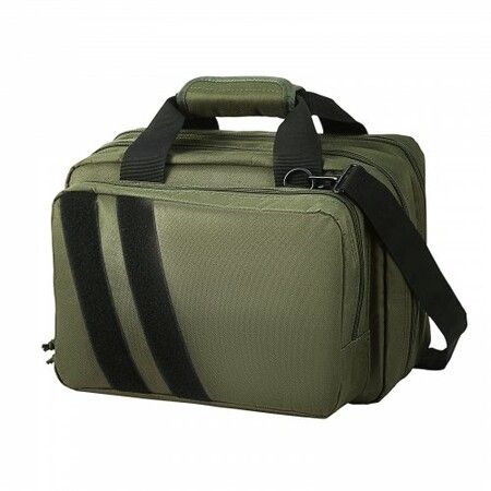 Range Bag for 2 Pistols Tactical Gun Bag 2 Built-in Pistol Bags Green