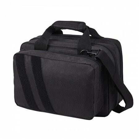 Range Bag for 2 Pistols Tactical Gun Bag 2 Built-in Pistol Bags Black