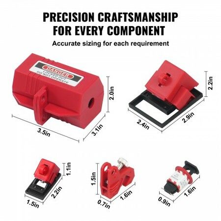 Electrical Lockout Tagout Kit 47 PCS Safety Loto Kit Includes Padlocks Hasps Tags Nylon Ties Plug Lockouts Circuit Breaker Lockouts and Carrying Bag