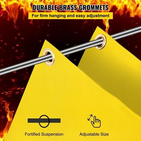 8 x 10 Ft Welding Blanket Gold Fiberglass Blanket Portable Fiberglass Fire Retardant Blanket Welding Mat Welding Fireproof Thermal Resistant Insulation