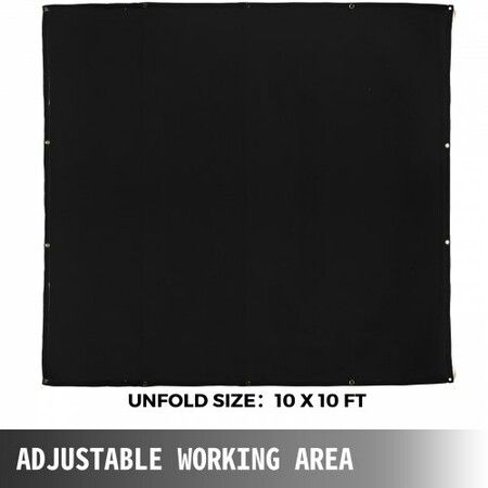 10 x 10 Ft Welding Blanket Black Fiberglass Blanket Portable Fiberglass Fire Retardant Blanket Welding Mat Welding Fireproof Thermal Resistant Insulation