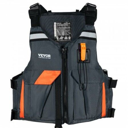 Life Vest for Watersports (PFD) Life Jacket with Waterproof Nylon & 96N Buoyancy Life Vest/Jacket for Any Water Activity-Fishing Kayaking Surfing L