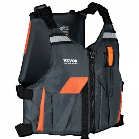 Life Vest for Watersports (PFD) Life Jacket with Waterproof Nylon & 96N Buoyancy Life Vest/Jacket for Any Water Activity-Fishing Kayaking Surfing L