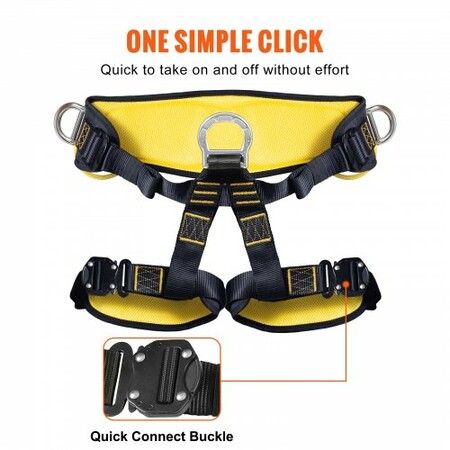 Half Body Safety Harness Tree Climbing Harness Padding on Waist Leg 340 lb