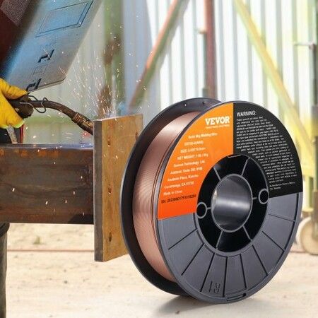 Solid MIG Welding Wire ER70S-6 0.035-inch 11LBS with Low Splatter and High Levels of Deoxidizers for All Position Gas Welding