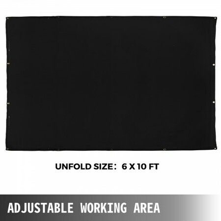 6 x 10 Ft Welding Blanket Black Fiberglass Blanket Portable Fiberglass Fire Retardant Blanket Welding Mat Welding Fireproof Thermal Resistant Insulation