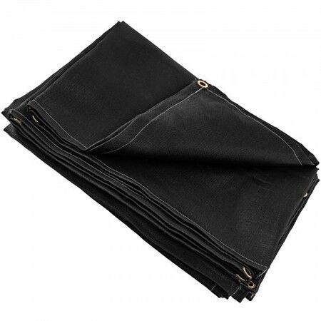 6 x 10 Ft Welding Blanket Black Fiberglass Blanket Portable Fiberglass Fire Retardant Blanket Welding Mat Welding Fireproof Thermal Resistant Insulation