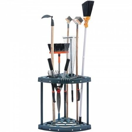 Garden Tool Organizer 19 Slots Yard Tool Tower Rack for Garage Organization and Storage Hold Long-Handled Tool/Rake/Broom/Shovel PP Garden Tool