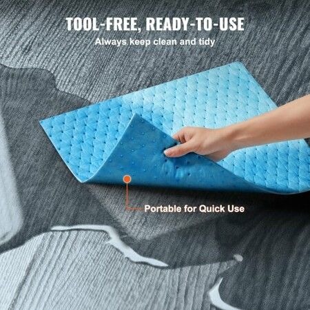 Spill Absorbent Pads Water Absorbing Mat Pad in Dispenser Box 6 Gal Capacity 15" L x19" W Polypropylene Absorbent Pad for Water 30 pcs per Box