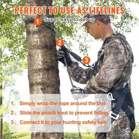 Tree Stand Safety Rope 9 ft/27.43m Treestand Lifeline Rope 0.6'' 30KN