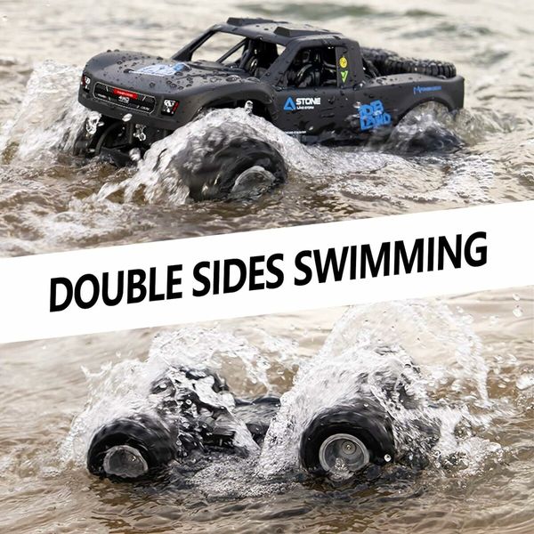 1:16 Amphibious Remote Control Car, 4WD Monster Truck Toys All Terrain, Rc Cars for Men Women，6 Up Year Old Boy or Girl Gifts, Christmas Toys, Blue