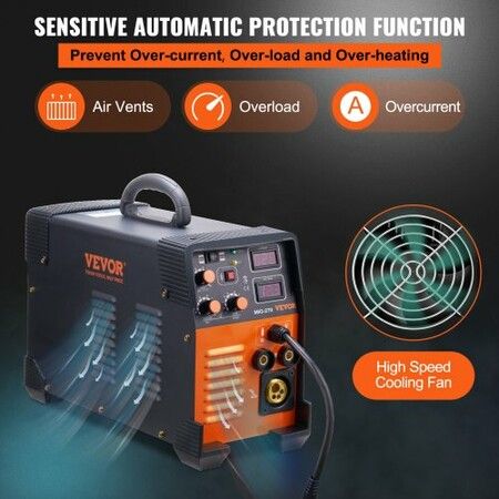 Mig Welder Welding Machine MIG-270 MIG MMA TIG IGBT DC Inverter Welder Digital Display