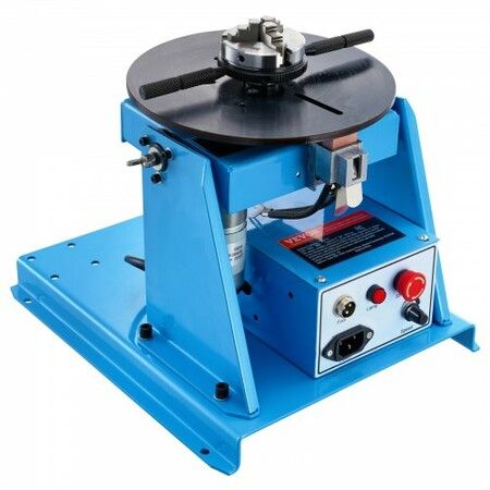 Rotary Welding Positioner 10KG 0-90 degree Welding Positioning Turntable Table w/ 8.1 Inch 3-Jaw Lathe Chuck 1-12 RPM 20W Portable Welder Positioning