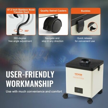 Solder Fume Extractor 100W Soldering Smoke Extractor with 3-Stage Filters 240 m3/h Strong Suction Smoke Absorber and Purifier for Soldering Engraving