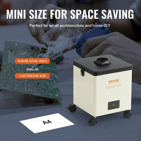Solder Fume Extractor 100W Soldering Smoke Extractor with 3-Stage Filters 240 m3/h Strong Suction Smoke Absorber and Purifier for Soldering Engraving